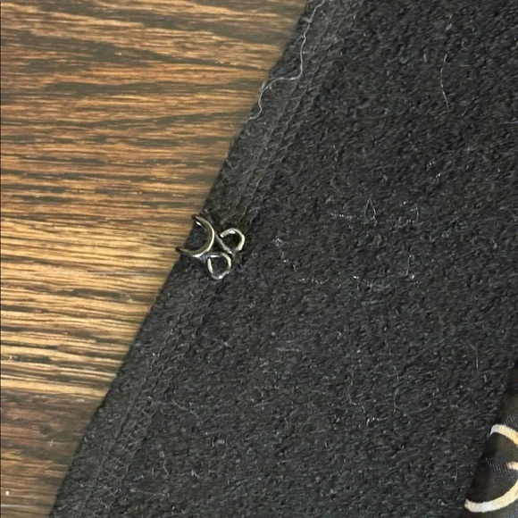 Victoria Beckham Black Wool Embroidered Kimono Jacket - Picture 6 of 6